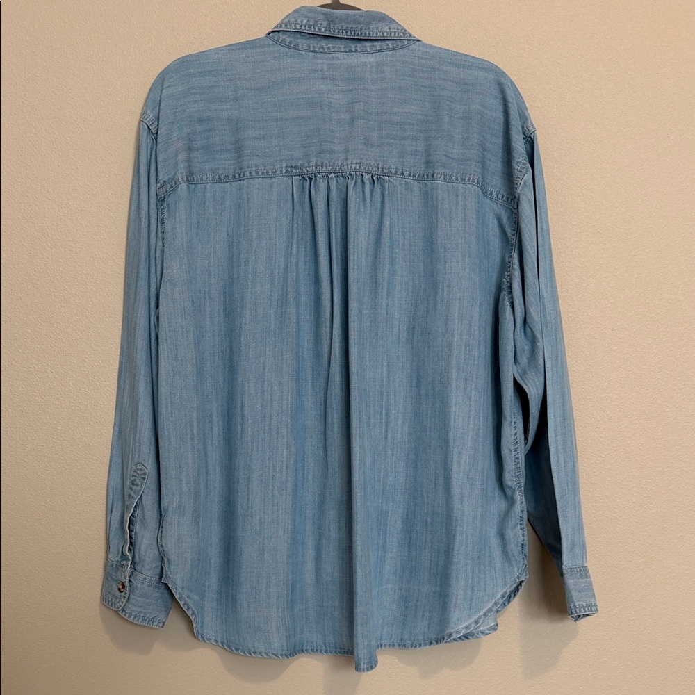 Lucky Brand Light Blue Button Down Shirt, Size Large (oversized) - Picture 7 of 9